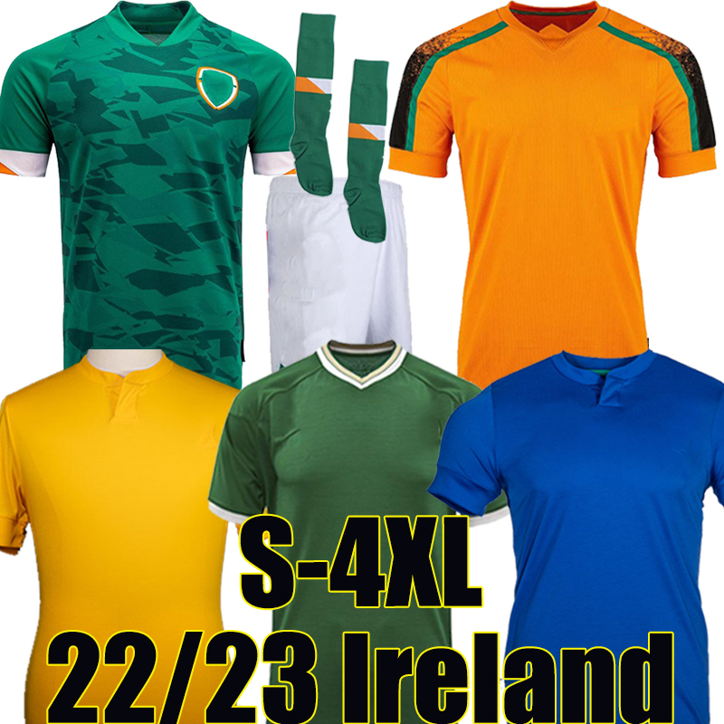 

4XL Ireland Soccer Jerseys 22/23 Orange Centenary 100th 2022 2023 Irish National Team Football Shirts HENDRICK ROBINSON COLEMAN DOHERTY PARROTT Kits sock Full sets, 100th anniversary