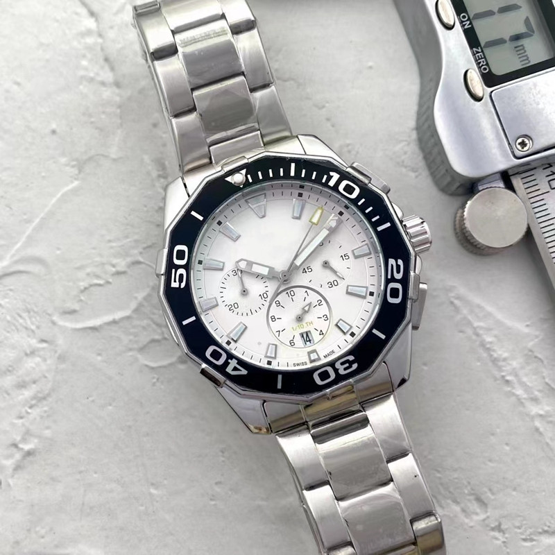 

high quality Men Luxury Watch six stitches All dials work Automatic Quartz watches European Top brand chronograph clock Fashion Steel Strap Montre De Luxe Gift