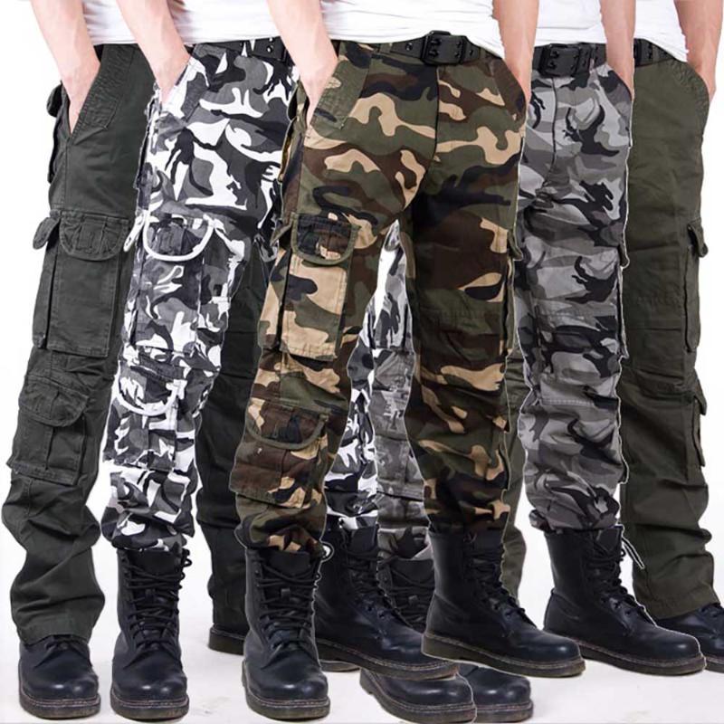 

Men's Pants Camouflage Cargo Man And Woman Casual Cotton Trousers Loose Baggy Plus Size Clothes Harem Hip Hop Army PantsMen's, Black