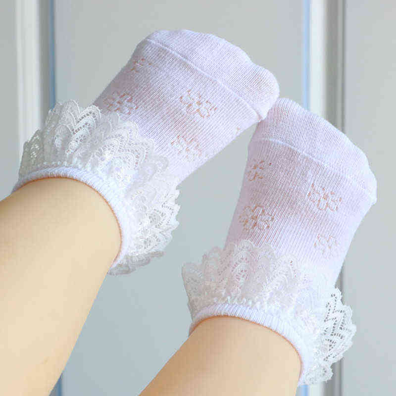 

Spring Children Lace Socks Autumn Pure Cotton 2 Year Baby 3 Old Summer Girls Thin Fishnet L220716, White