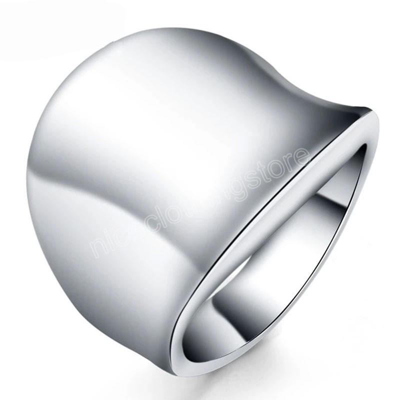 

925 Sterling Silver Man Thumb Board Ring For Women Fashion Wedding Engagement Party Gift Charm Jewelry