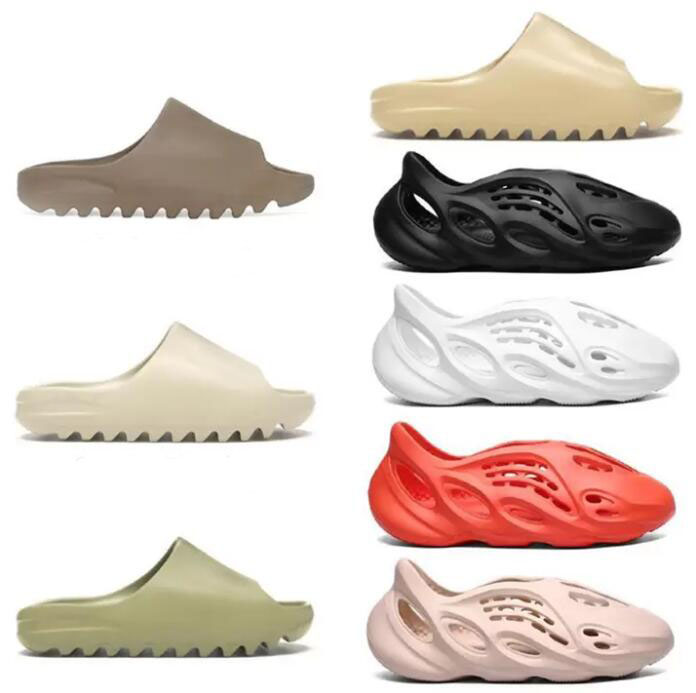

2022 Hiking Footwear Beach shoes Slides Slippers Foam Runner Desert Sand Triple Black Bone White ResinMen women's Slipper Slide Sandal, 1#