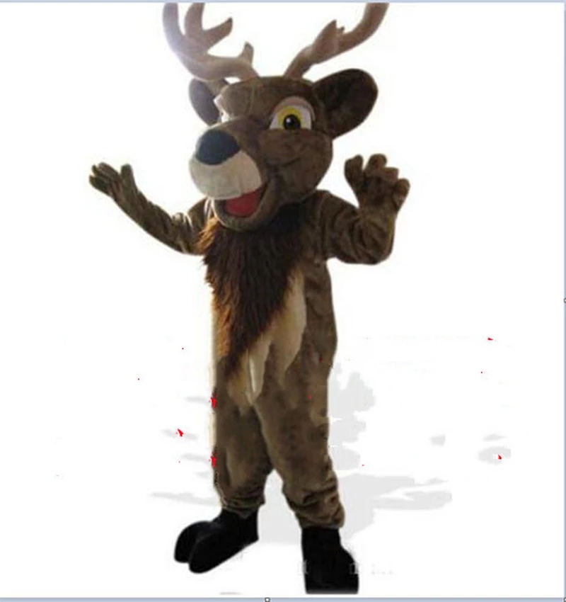 

Elk Mascot Costume Suit Party Game Fancy Dress Outfits Clothing Advertising Promotion Carnival Halloween Character Adult, As pic