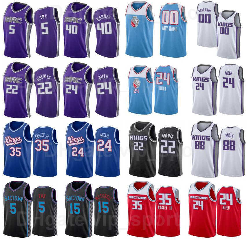 

Customize 75th Anniversary Print Basketball Tyrese Haliburton Jersey 0 Richaun Holmes 22 Harrison Barnes 40 DeAaron Fox 5 Davion Mitchell 15 Neemias, 75th white