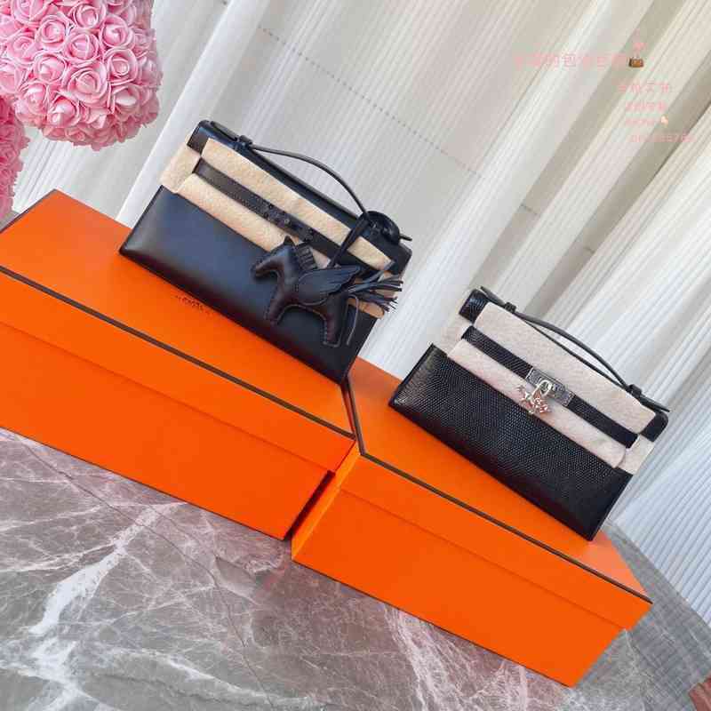 

Designer Herme Handbags Black lizard skin Mini generation Kellies 22 silver button full hand sewing wax order Mini hand held Dinner, Hei yin