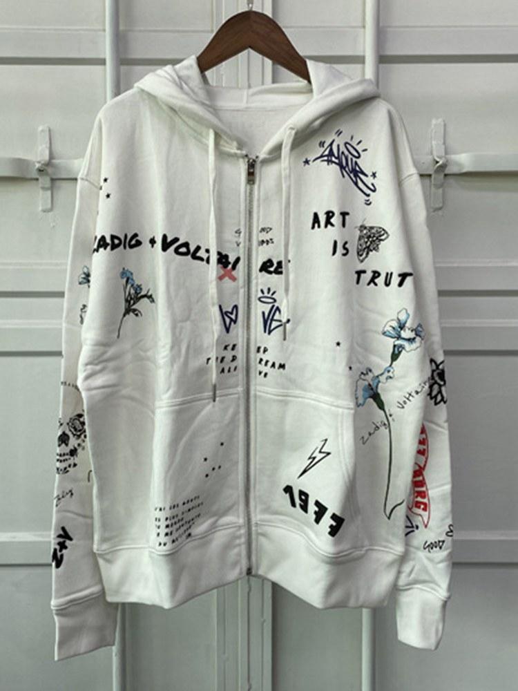

Women's Hoodies & Sweatshirts Fall Embroidered Hoodie Letter Print Women Jacket SweatshirtWomen's, C green