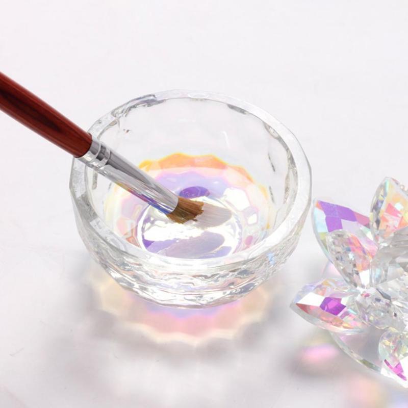 

Nail Art Equipment Cup Flower Shape Lid Multifunctional Empty Acrylic Powder Liquid Manicure Glass For ArtNail