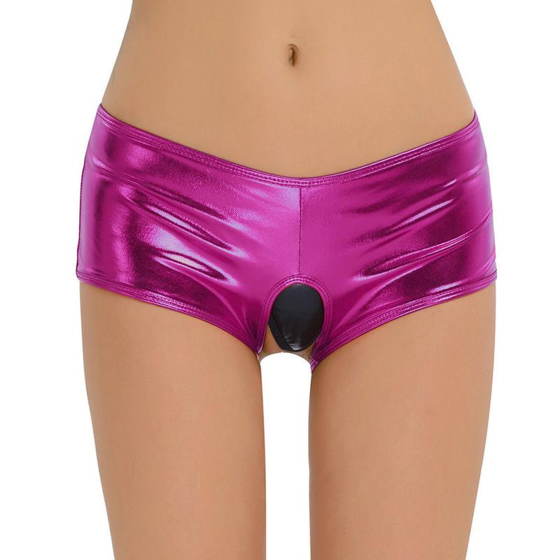 

Women' Sleepwear Sexy Underwear Fashion Night Hollow Shorts Ladies Leather Lingerie CorsetWomen, Gold