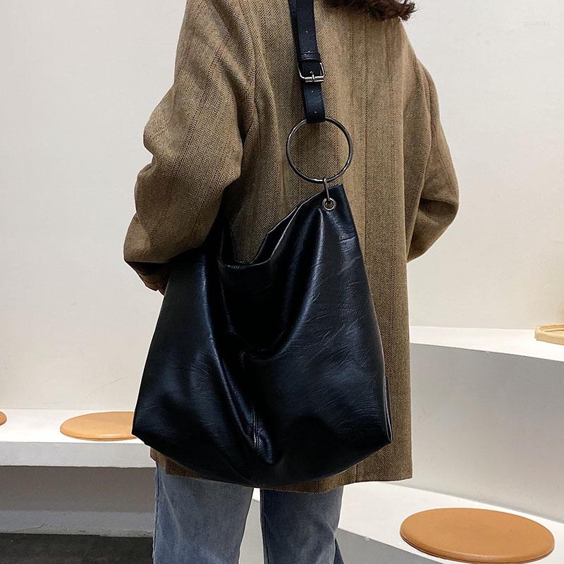 

Evening Bags Large-capacity Brand Casual Tote Top-Handle Shoulder Black Hobos Handbag PU Leather Female Big Shopping LadiesEvening, Beige