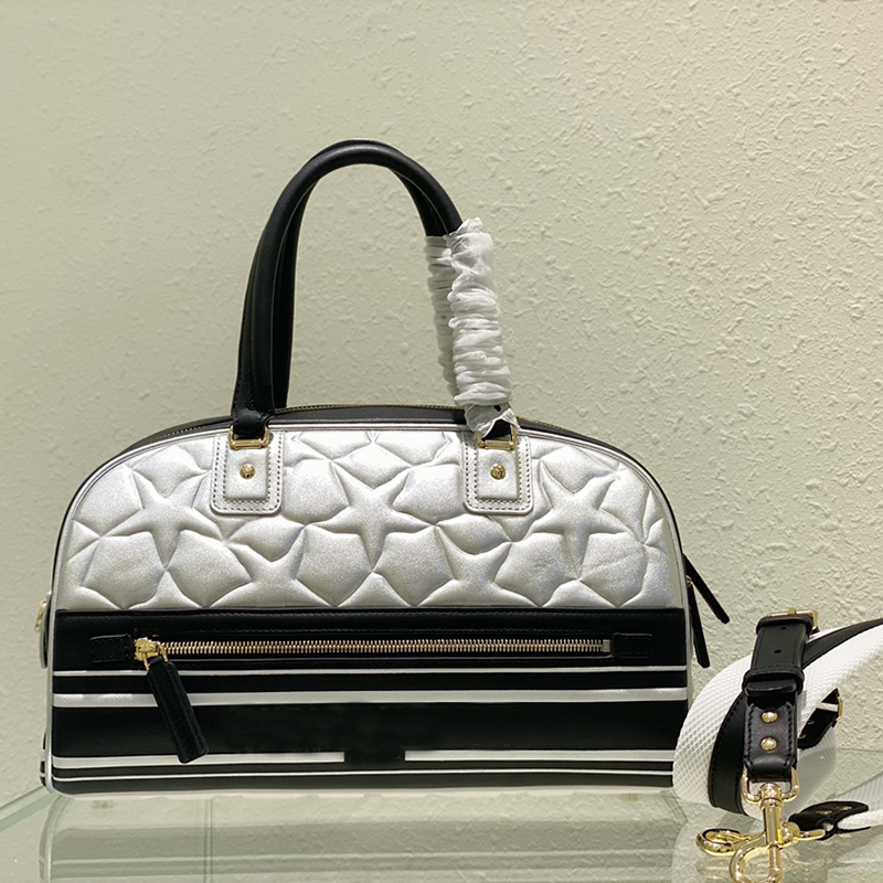 Medium Vibe Zip Bowling Bag Designer Handbags Cross Body Luxuries Designers Women Bag CrossBody Luxury Womens Luxurious Genuine Leather Roma Pari