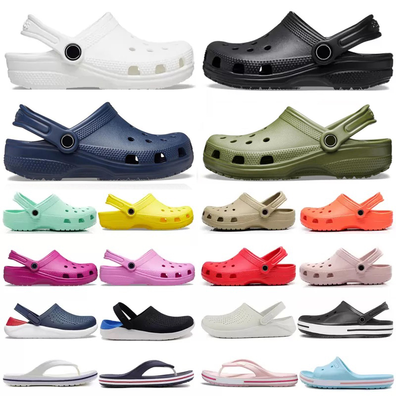 

2022 Men Women Croc Clogs Designer Sandals Slip On Slides Slippers Fashion Beach Waterproof Shoes Mens Classic Nursing Hospital Slip Medical Sandal Slide Slipper, Color#24
