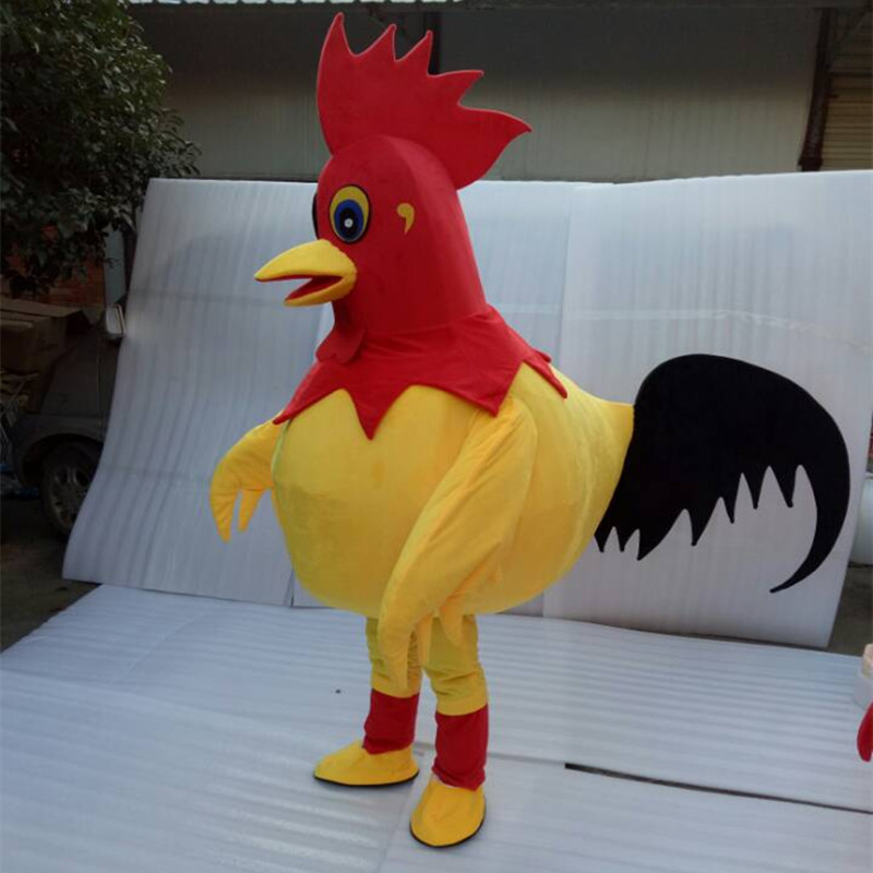 

Rooster Mascot Costume Cock Costume Halloween Christmas Funny Animal Chicken Mascot Clothing Adult Size, As shown3