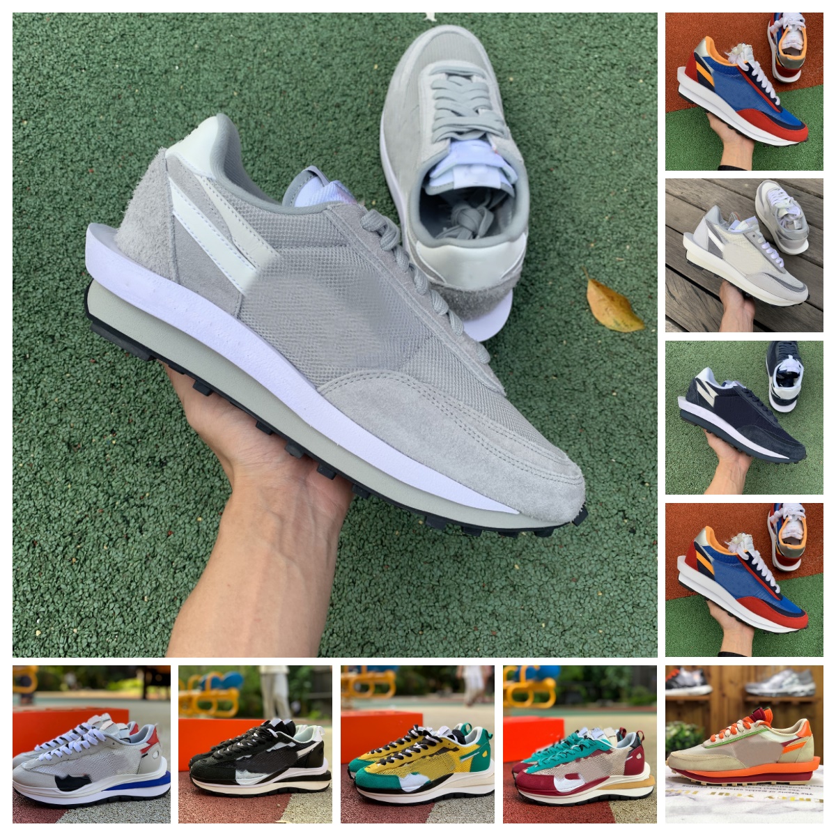 

SACAiS Summit White LDWaffle Running Shoes Fragment Blue Void Wolf Grey Bright Citron Vaporwaffle Daybreak Royal Red Green Gusto Black Nylon Orange Blaze Sneakers, Bubble package bag