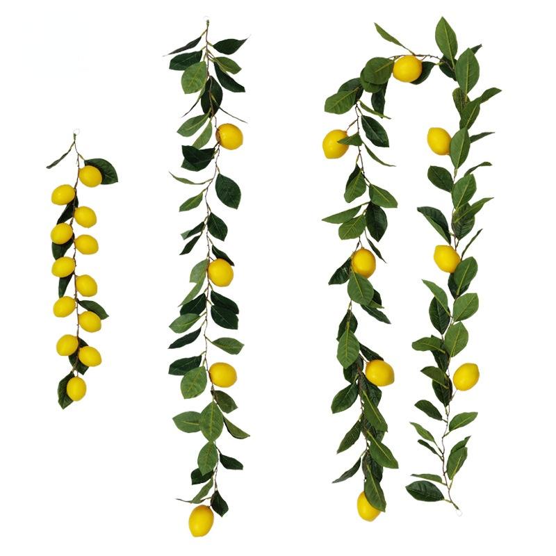 

Decorative Flowers & Wreaths Artificial Green Plants Fruit Rattan Ornaments Nordic Style Home El Restaurant Office Decoration Wall Fak, Lemon type a 50cm