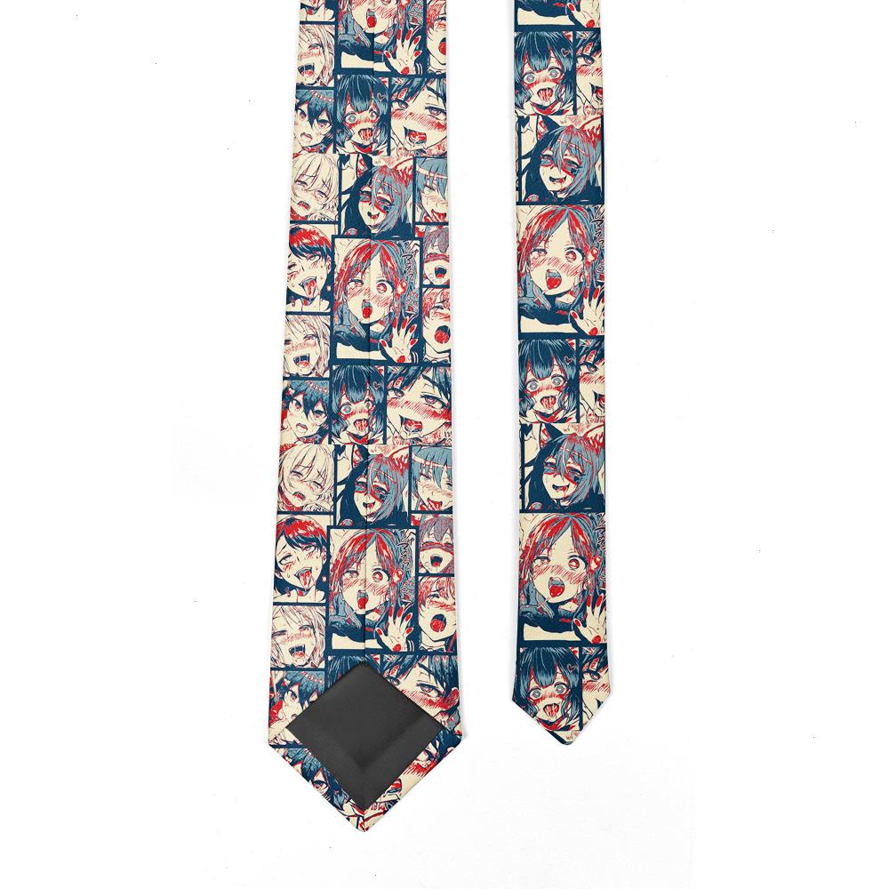 

Cute Anime Cartoon Men Necktie Fashiona Harajuku Lovely Girls 8cm Tie Party Accessories Funny Casual Girl Pattern