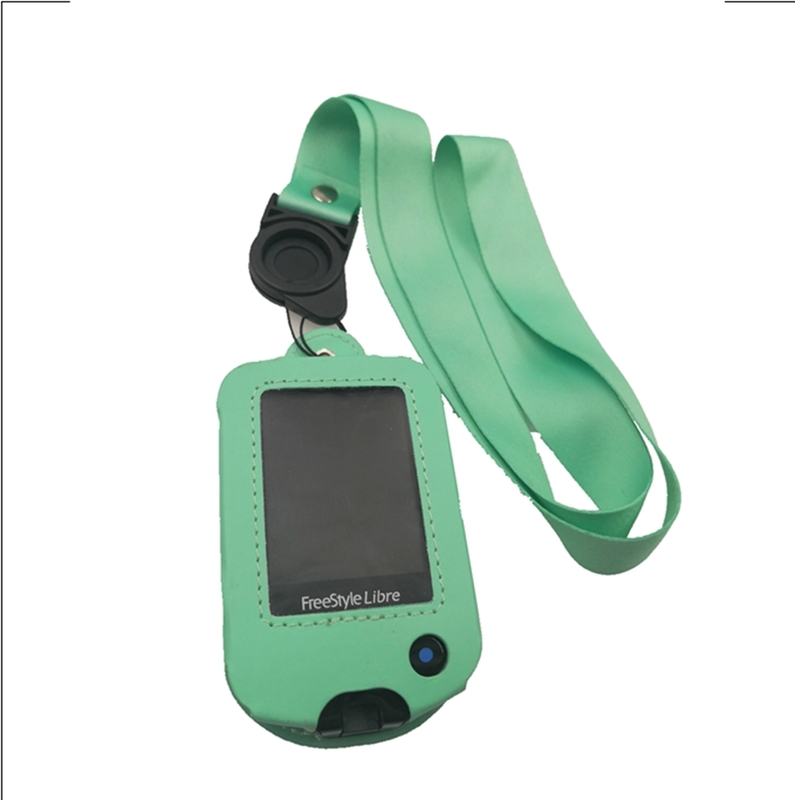 

ABBOTT LIBRE FREESTYLE Reader Protective Cover Leather Halter Neck Blood Glucose Tester Leather Case Anti-fall 220622