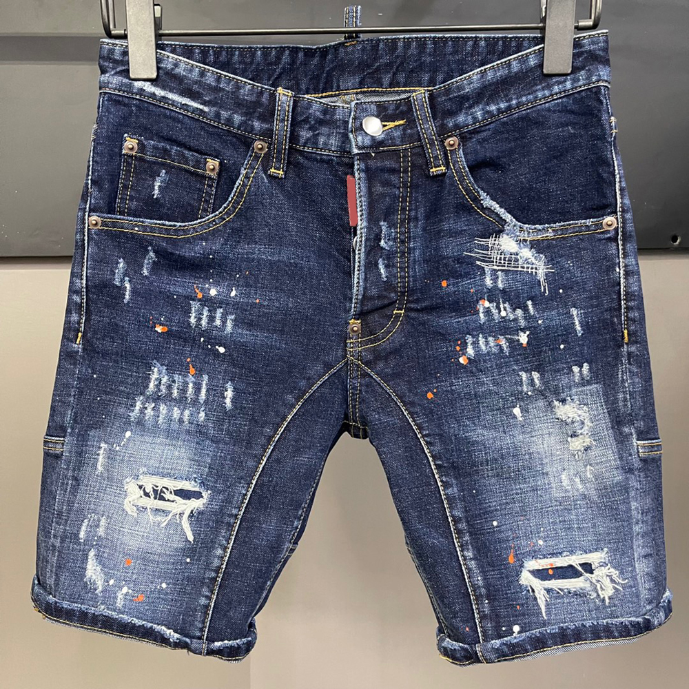 

2022 mens short jeans straight holes tight denim pants casual Cotton summer designer Europe and America style 999