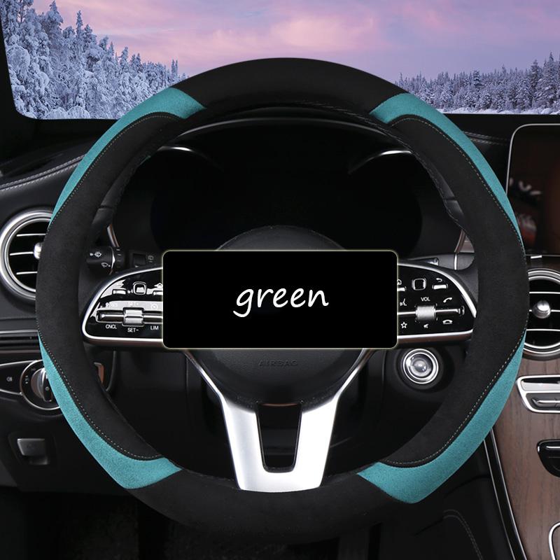 

Steering Wheel Covers High Quality Leather Car Cover 38CM Non-slip Wear-resistant General TypeSteering