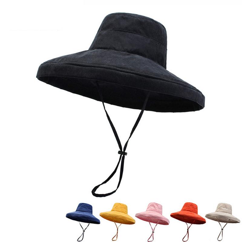 

Berets Spring Fashion Design Fisherman Hat For Women Summer Autumn Sun Bonnet Solid Color Harajuku Large Fishing Bucket HatBerets, Orange