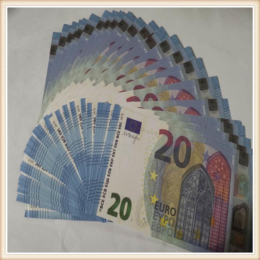 

20 Bank Euros Realistic Prop Money For Nightclub Movie Paper Most 15 Business Fake Play Copy Collection Note Pelpr