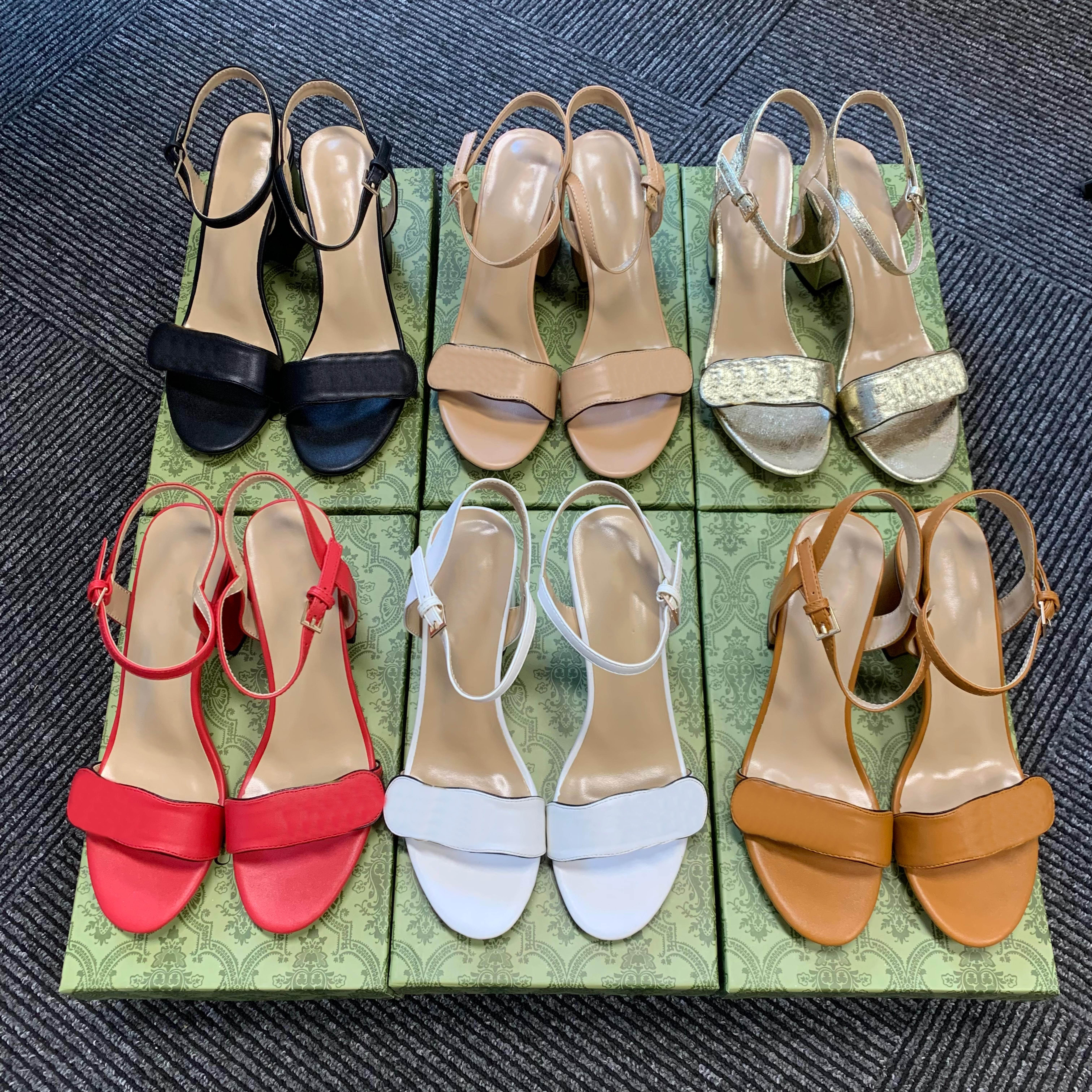 

Leather sandal women sandals Marmont Metal Laminated Leather Mid Heel Flat Dress Shoes Classic Designer Fashion Sexy Ladies Casual Elegant Size 34-42