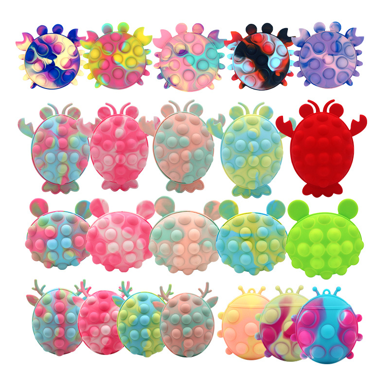 

Fidget Toys Manufacturers Wholesale New Silicone 3D Decompression Ball Animal Pop Bubble Ball in Stock to Vent Pinch Music