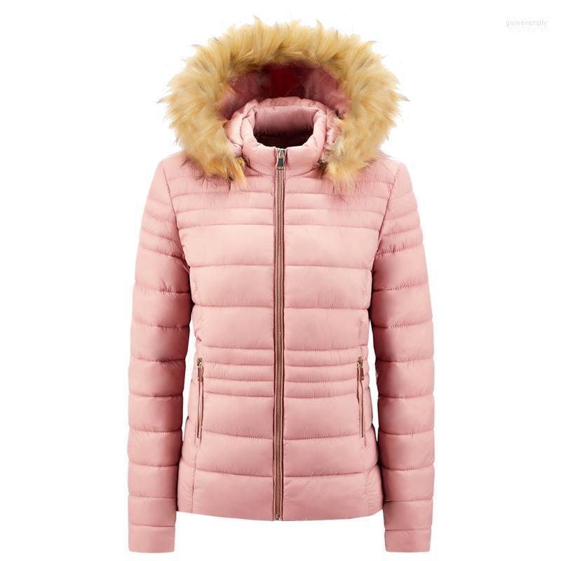 

Women's Down & Parkas Warm Thick Coat Casual Pilot Jacket Solid Color Hooded Windproof Cotton Guin22, Yellow