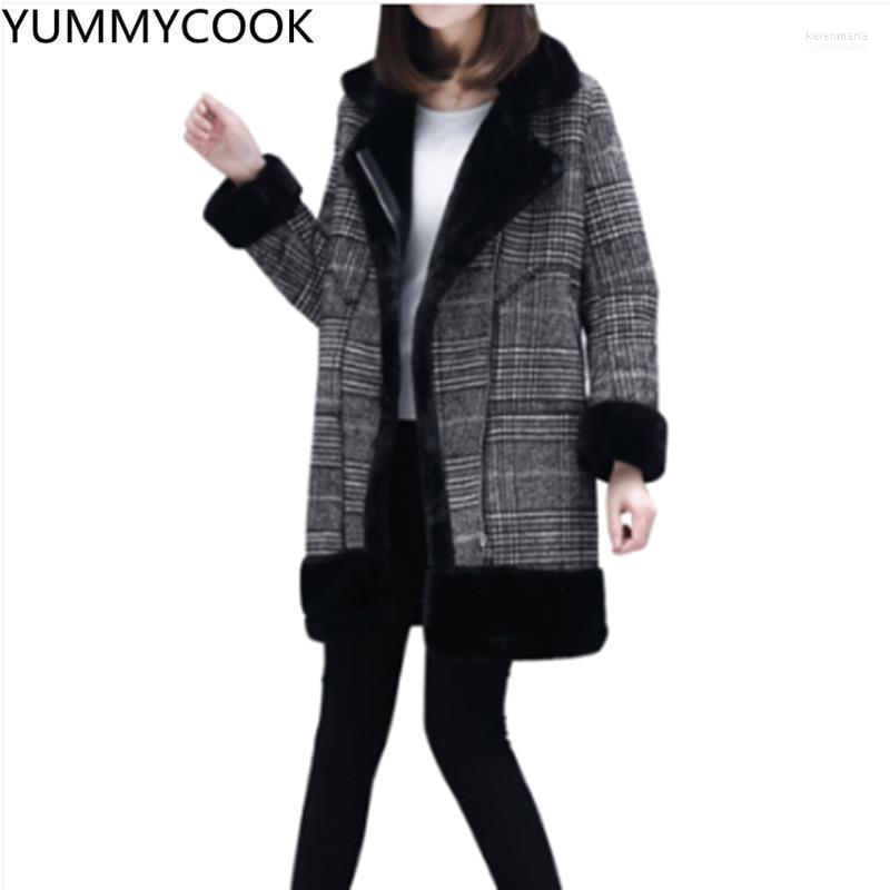 

Women's Down & Parkas Fashion Large Size Thick Women Jacket Winter Korean Version Fat Sister Short Paragraph Cotton Long-sleeved Coat F1391, Gray grid