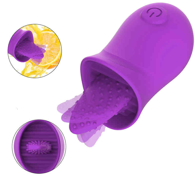 WomenVibrating Massage Stick 10 Frequency Tongue Licking Vaginal Licker Adult Fun Products-image-828820967