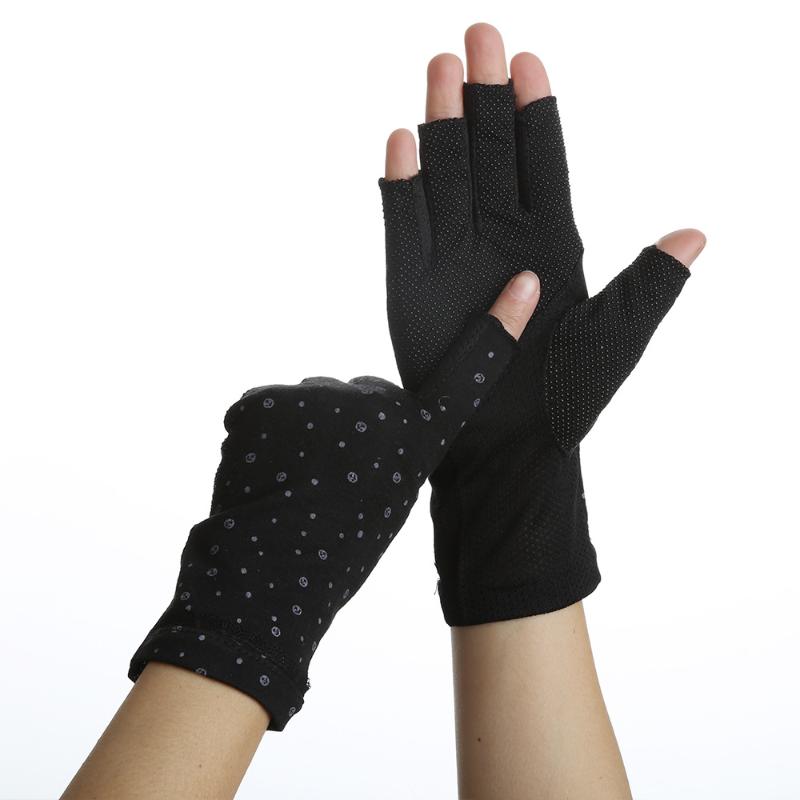 

Five Fingers Gloves Dot Bubble Fingerless Summer Spring Stretch Sunscreen Anti-Uv Anti-Slip Breathable Mittens Women Driving ST003