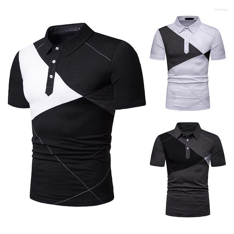 

Men' Polos Summer Fashion Men' Loose Short-sleeved POLOT Shirt -XXLMen' Men'sMen' Bles22, Black