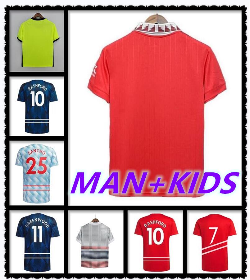 

Fans player SANCHO 21 22 23 Man UTD soccer jerseys RASHFORD MAN 2021 2022 2023 football shirt POGBA CAVANI B. FERNANDES men kids kit VARANE FRED LINGARD Cristiano Shaws