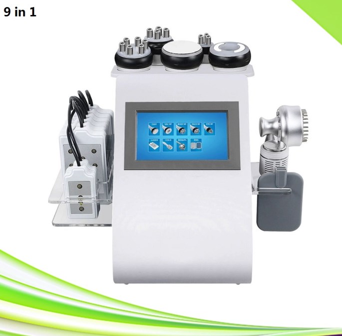 

newest 9 in 1 multi function spa fat cavitation lipo laser slimming butt lifting vacuum 40k cavitation rf