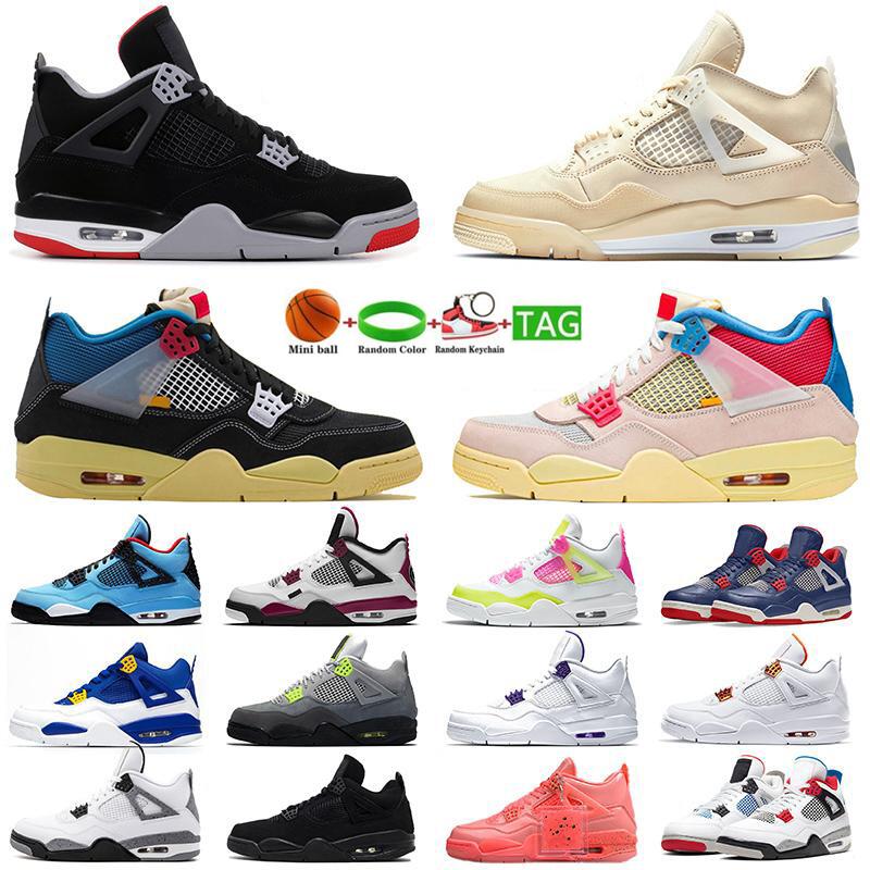 

Basketball Shoes Black Cat women men 4s Pure Money Union Analyzes 4 Infared Red Metallic Thunder trainers sports sneaker size eur 36-47, #1 union hophomore al 36-47