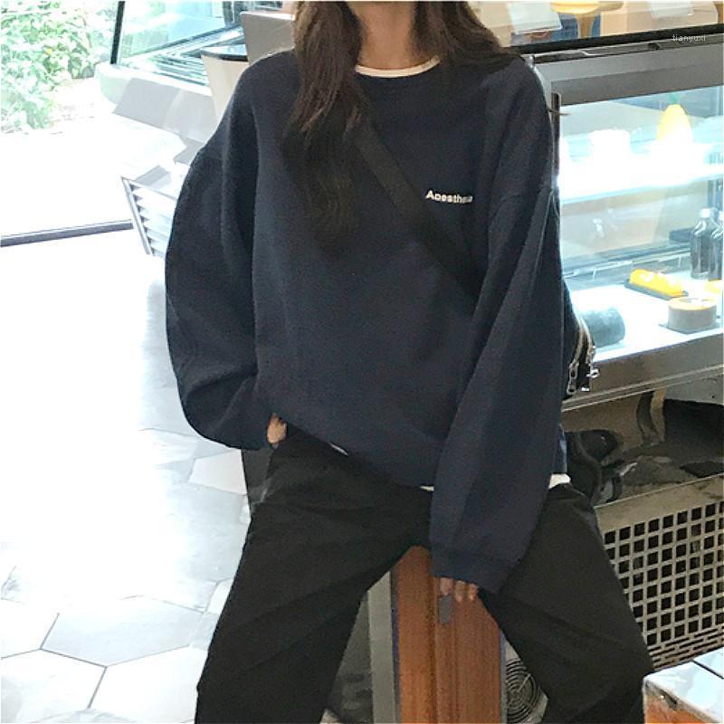 

Hoodies Sweatshirts Women Oversize Letter-printed All-match Korean Style Harajuku Loose Students Autumn Female Tops Leisure Women's &, Gray