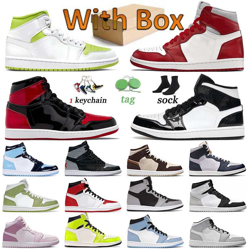 

Jumpman 1 Bubble Gum Mid 1s Basketball Shoes US 12 White Lime Patent Bred Mens Trainers Women Cream Dark Chocolate Visionaire Sneakers Sports Stage Haze High quality, B24 36-46 chicago