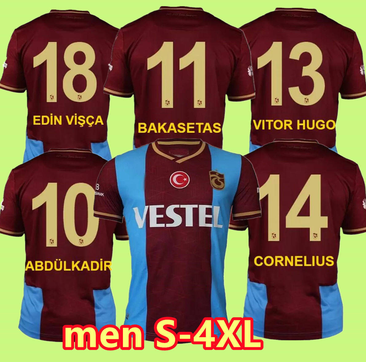 

2022 2023 Trabzonspor Champions Soccer Jersey Especial Abdulkadir Bakasetas Vitor Hugo Cornelius Edin Visca Camisetas de fútbol, Blue