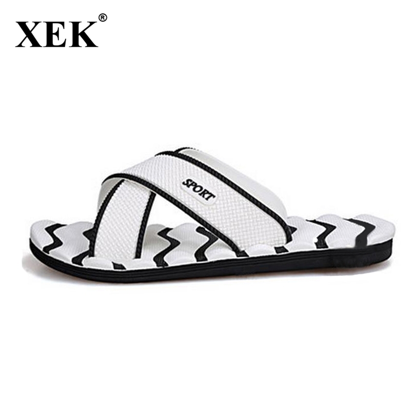 

Men Slippers Lightweight Casual Plaid Stripes Sandals Summer Fashion Men Classic Flip flops Soft Beach Shoes XC19 220615, Black