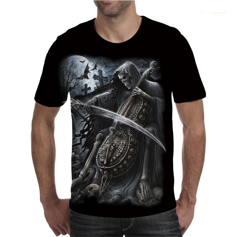 

Men's T-Shirts Fashion Skull Graphic 3D Print Men T-shirt Summer O Collar Short Sleeve Street Oversized Loose Tops Tee Clothing 4XLMen's, Thd0927st