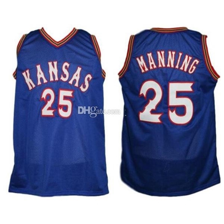 

Nikivip Danny Manning #25 Kansas Jayhawks KU College Retro Basketball Jersey Men's Stitched Custom Any Number Name Jerseys, As show