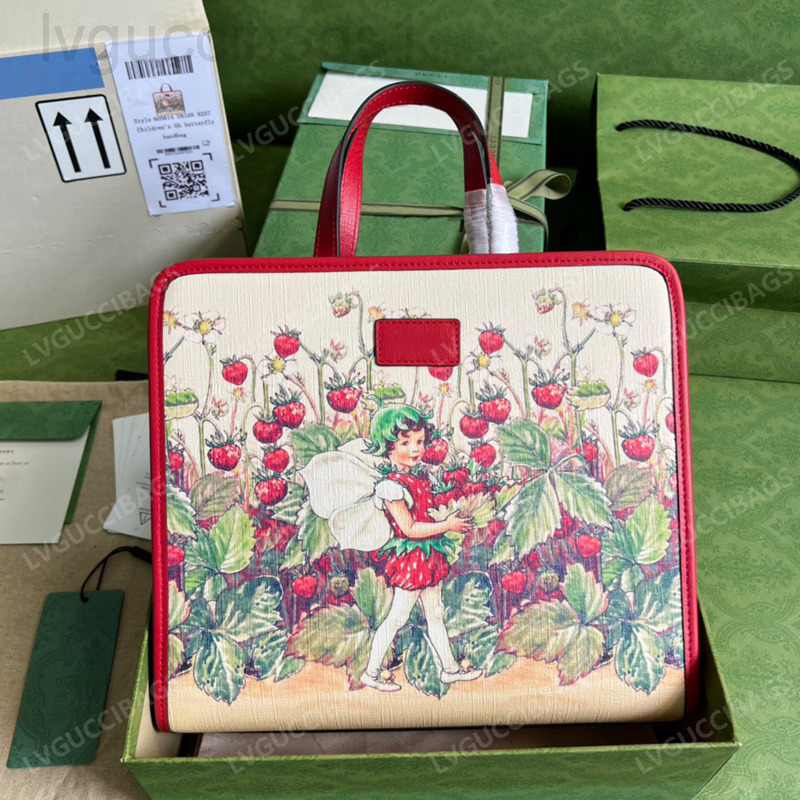 

Luxury designer fashion bag trend 2022 New Strawberry shopping bag tote, Box