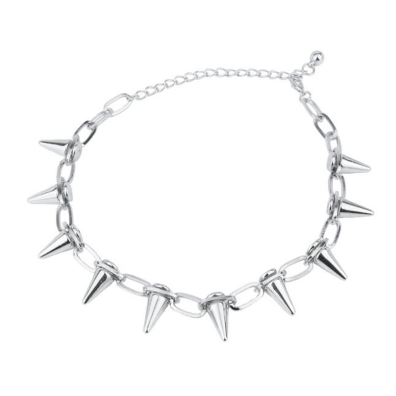 

New Black Goth Rivets Choker Gun Handmade Bullet Spikes Liuding Punk Necklace For Women Rock Gothic Punk Hip Hop Gift Bijoux Accessories