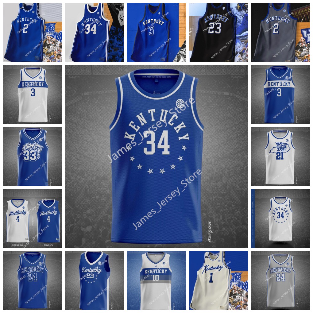 

2022 NCAA Kentucky Wildcats Basketball Jersey Custom Style 22 Shai Gilgeous-Alexander 5 Kevin Knox 32 Wenyen Gabriel 2 Jarred Vanderbil 00 Tony Delk 24 Jamal Mashburn