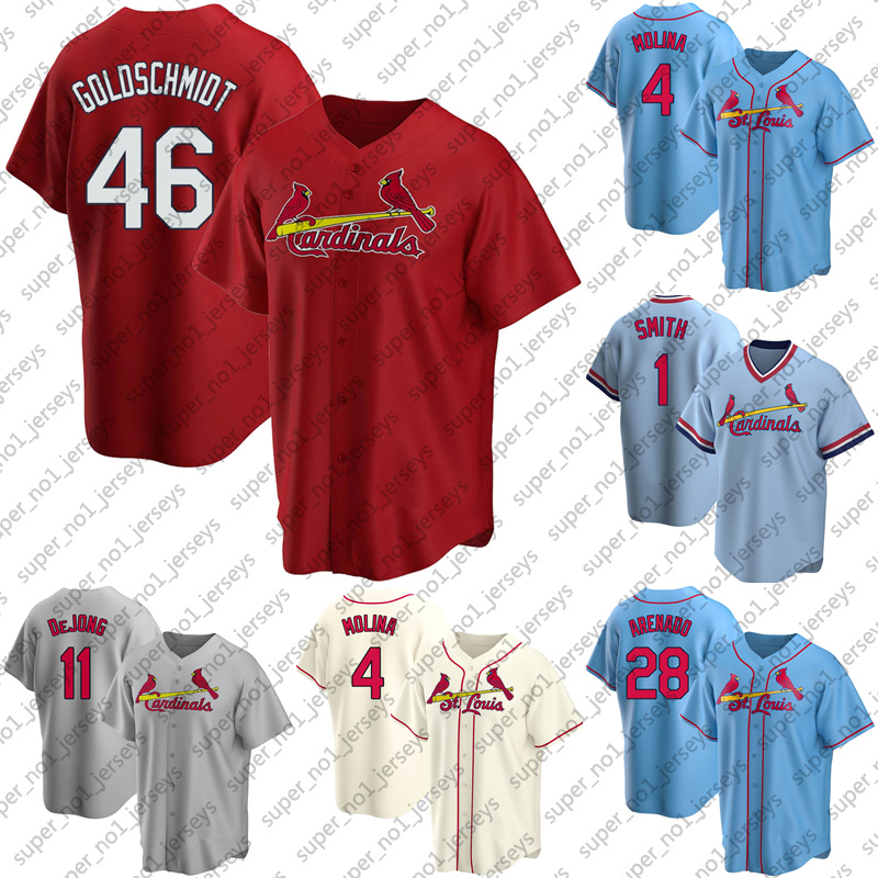 

Cardinal 28 Nolan Arenado 4 Yadier Molina Jersey Baseball 1 Ozzie Smith 6 Stan Musial Albert Pujols Jerseys Adam Wainwright Paul DeJong Dylan Carlson Jack Flaherty, Man custom jersey (hq)
