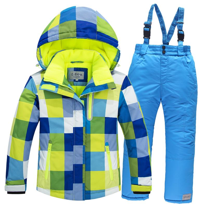 

Clothing Sets Winter Baby Boy Snow Suits Fleece Hood Girls Clothes Set Sport Kids Ski Costume Windproof Children Tracksuit Teenager Outfits, White