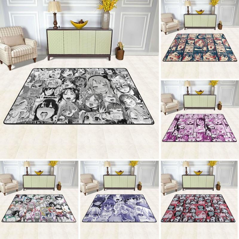 

Carpets Anime Ahegao Faces Non-slip Bedroom Rugs Bath Mat Plush Decoration Living Room Luxury Fluffy SoftCarpets