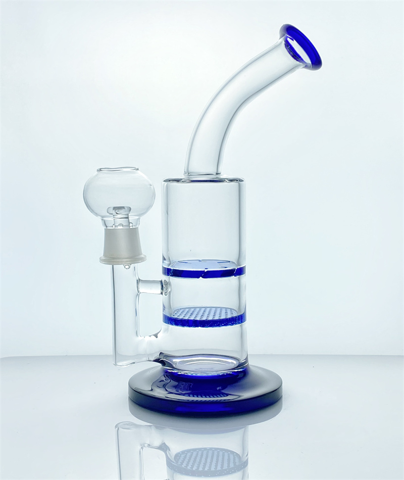 

Hot selling clear and smooth pipe high boron glass hookah 2 percs (GB-229)bottle