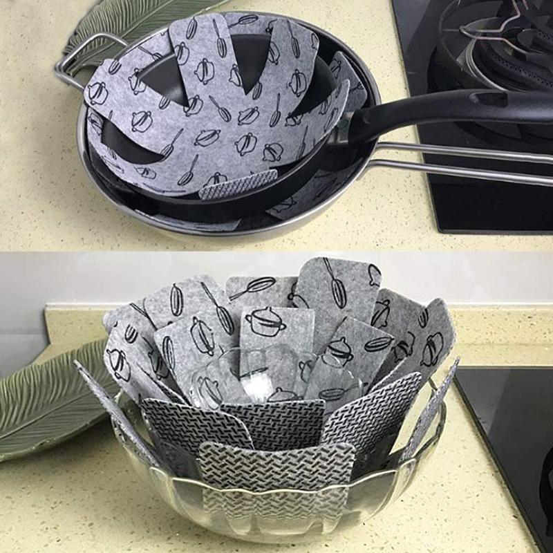 

Mats & Pads 3pcs/set Non-stick Protection Pad For Cookware Reusable Scratchproof Divider Separator Placemat Kitchen Tools Random Color