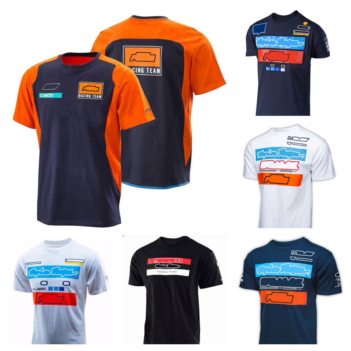 

2022 new F1 Formula One racing T-shirt summer team logo short-sleeved jersey with the same custom