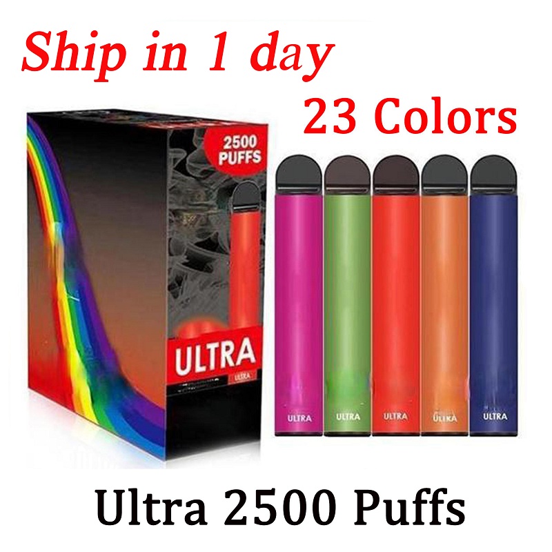 

Hot selling newest fumed Ultra 2500 Puffs Disposable cigarette Vape Device 23 colors 850mah Battery 9ml Cartridge Starter Kit Vs Puff plus icon INFINITY flex